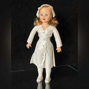 Miss Curity Nurse Doll Sleepy Eyes vintage 1940’s creepy